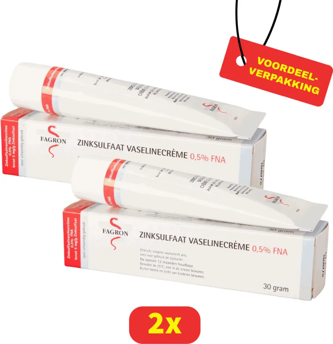 Fagron Zinksulfaat Vaselinecrème 0,5% FNA (2x 30g)