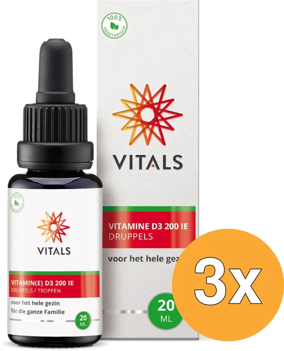 Vitals Vitamine D3 Druppels 20ml