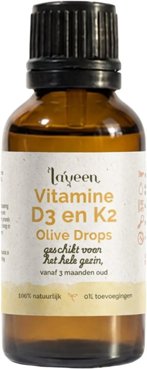 Laveen Olive Drops Vitamine D3 + K2 Druppels 30ml