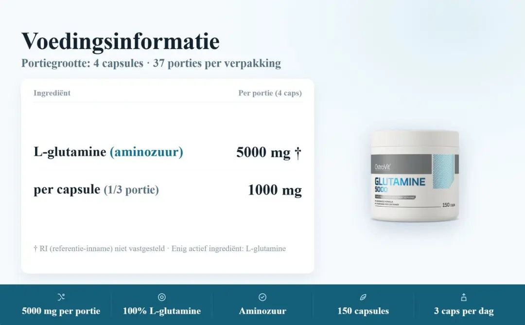 OstroVit Glutamine 5000mg 150 Capsules
