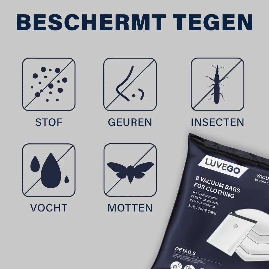 Luvego Vacuümzakken 8-Pack - 8 Stuks - afbeelding 6 van 6
