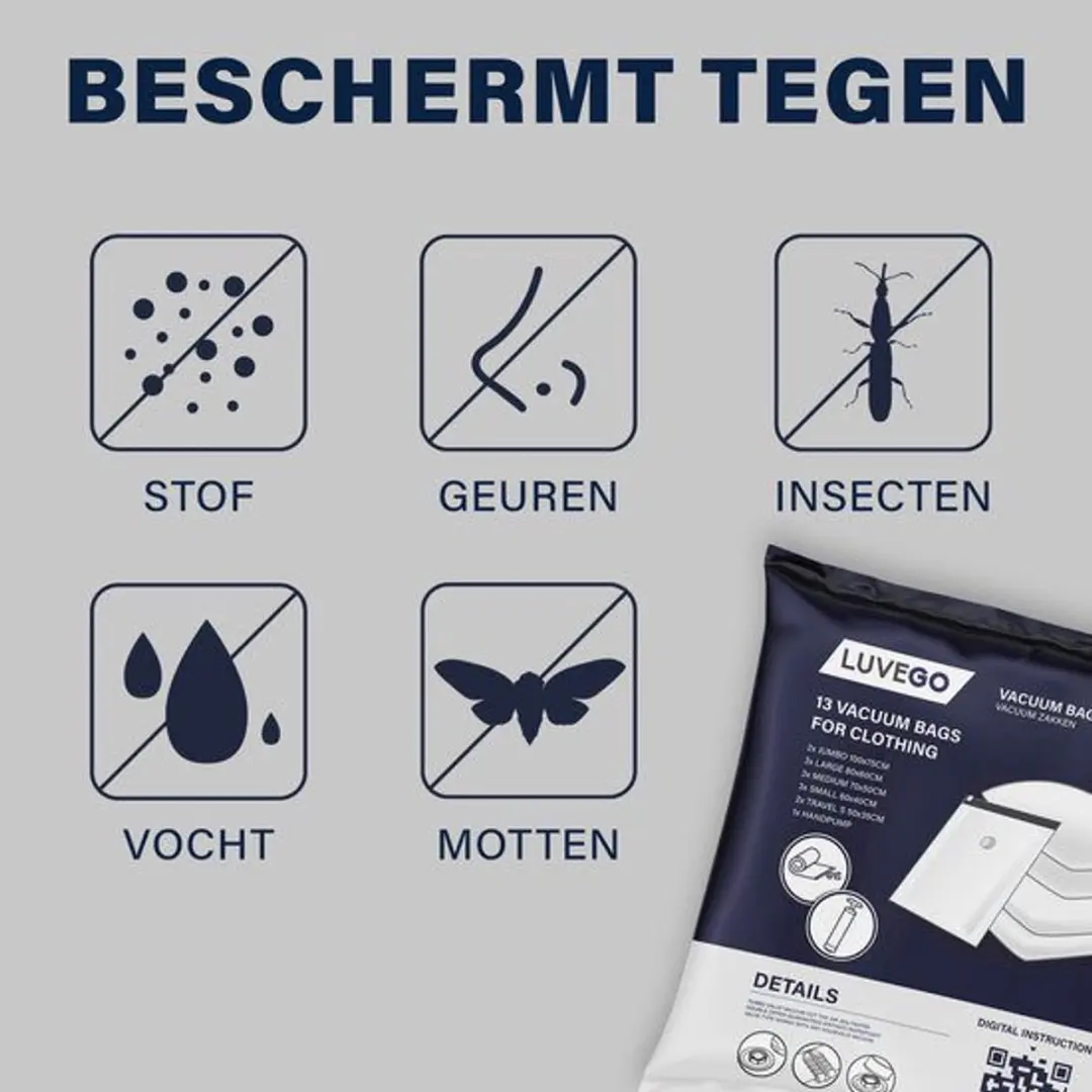 Luvego Vacuümzakken 8-Pack - 8 Stuks