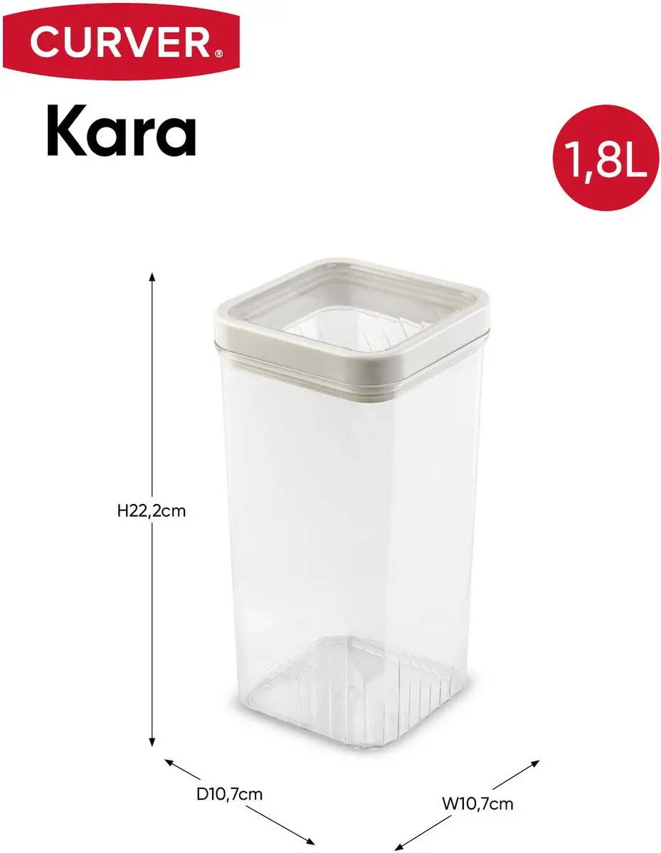 Curver Kara Voorraadbus 263641 - 1,8L - Wit