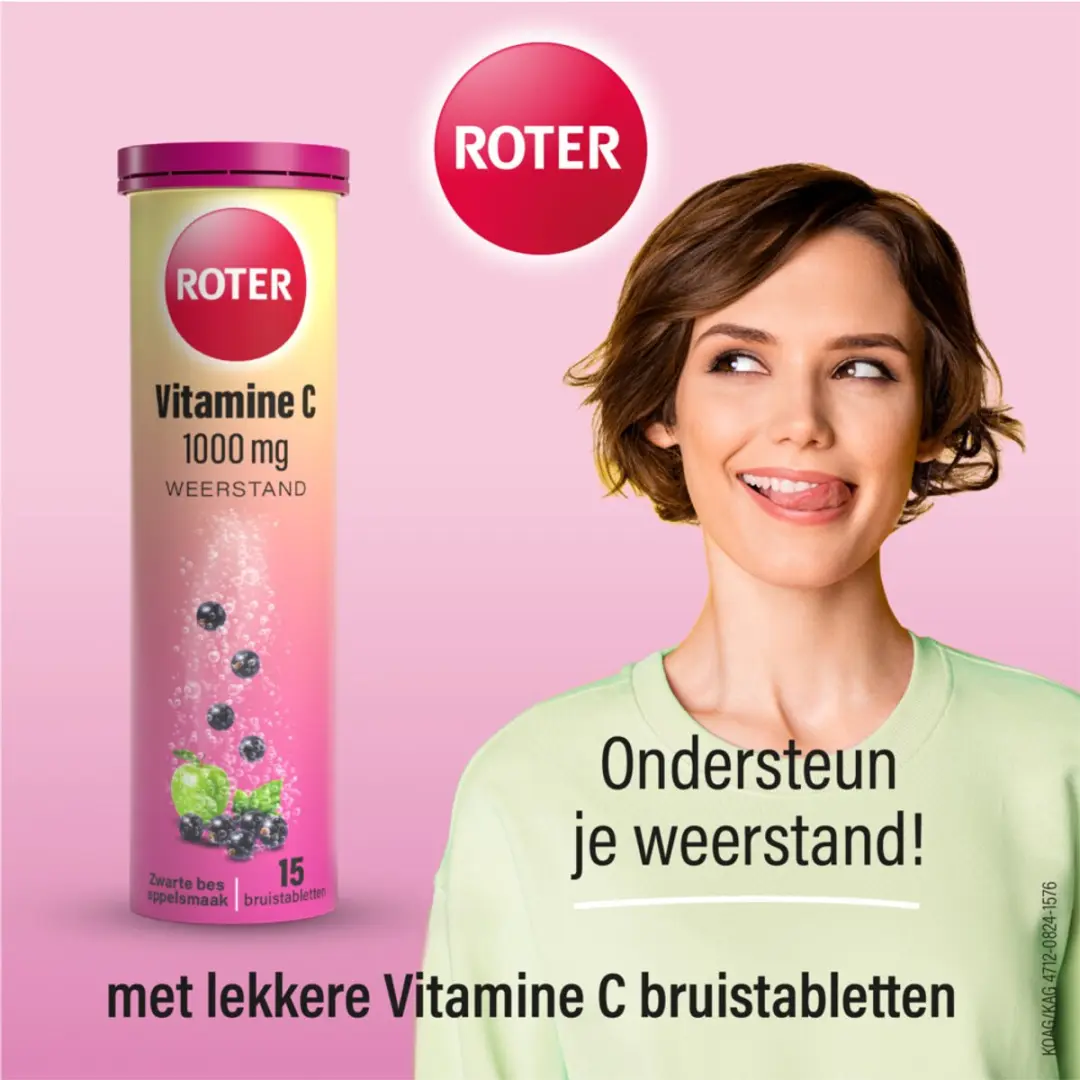 Roter Vitamine C 1000mg Appel-Zwarte Bes Bruistabletten - 45g