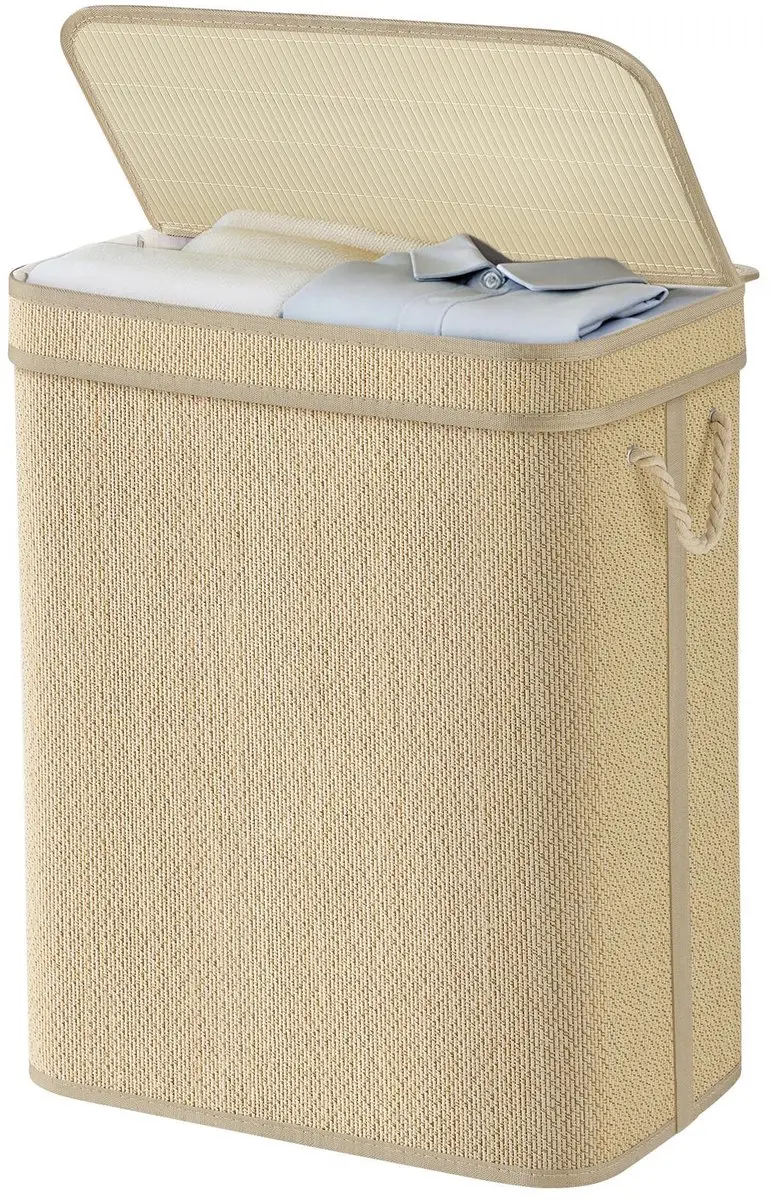 Songmics Bamboe Wasmand 90L - Naturel