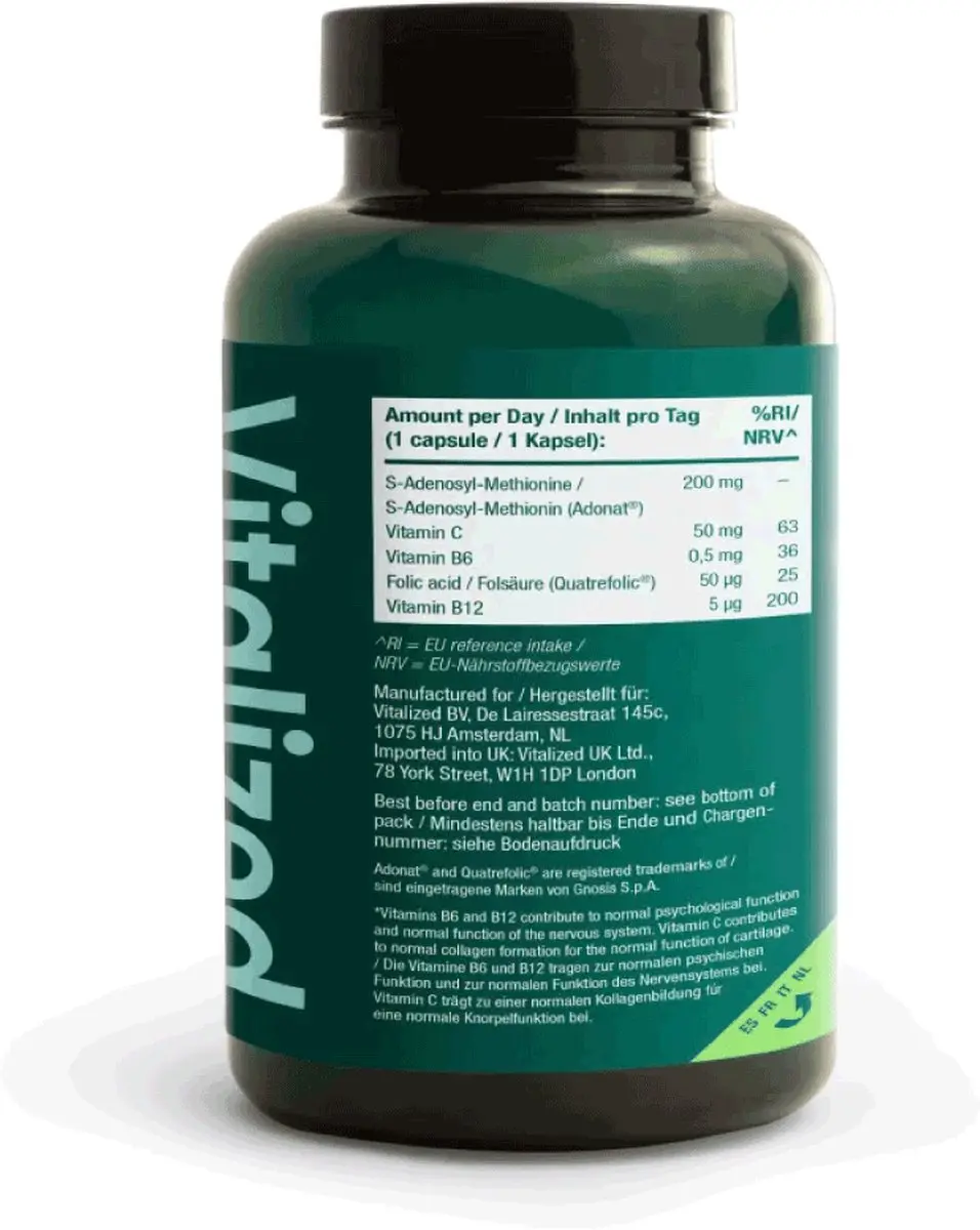 Vitalized SAMe+ 200mg - 60 Capsules - Adonat