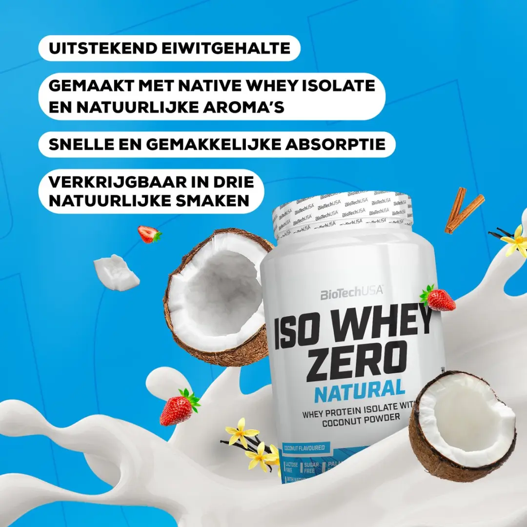 BioTechUSA Iso Whey Zero Eiwitpoeder - 908g - Kokosnoot