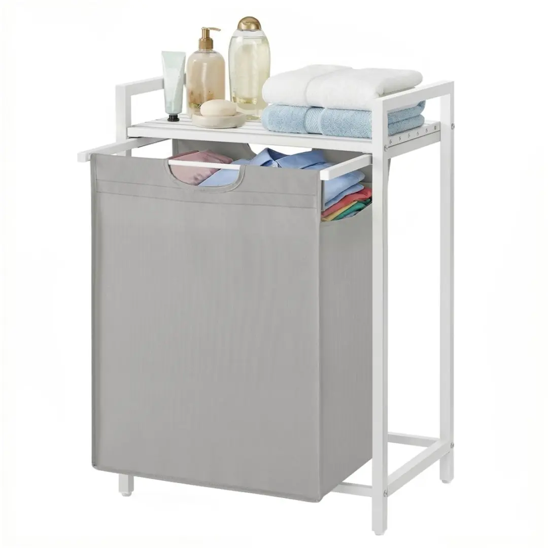 Songmics Wasmand met plank en waszak
