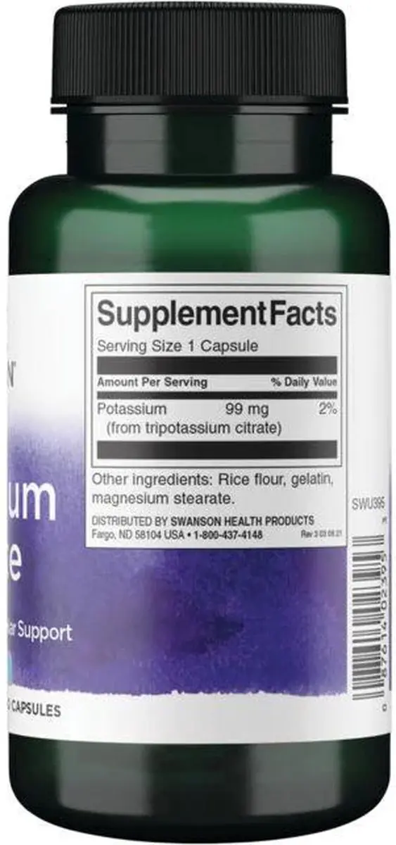 Swanson Kalium Citraat 99mg - 120 Capsules