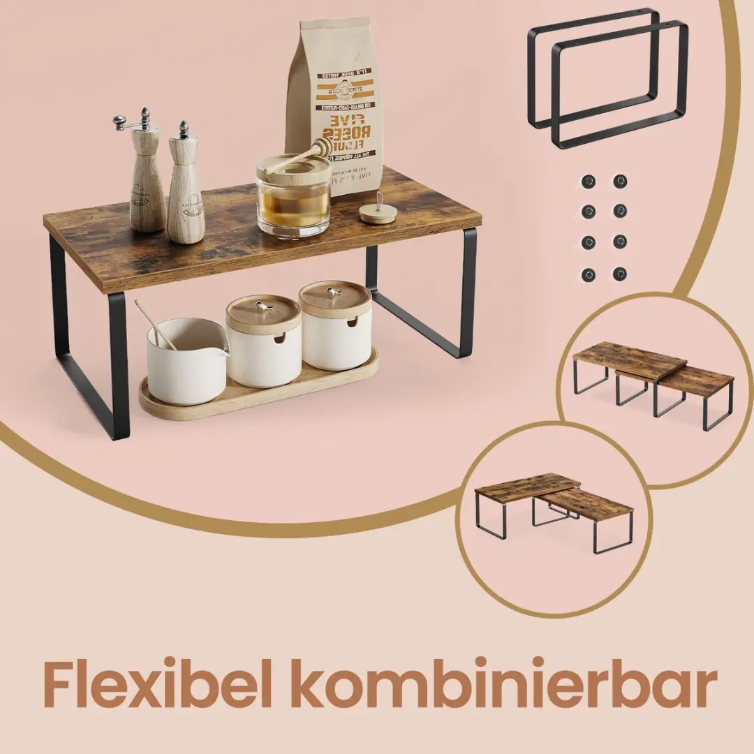 Songmics Kruidenrek Set 2 - Uitschuifbaar & Stapelbaar - Wolkwit