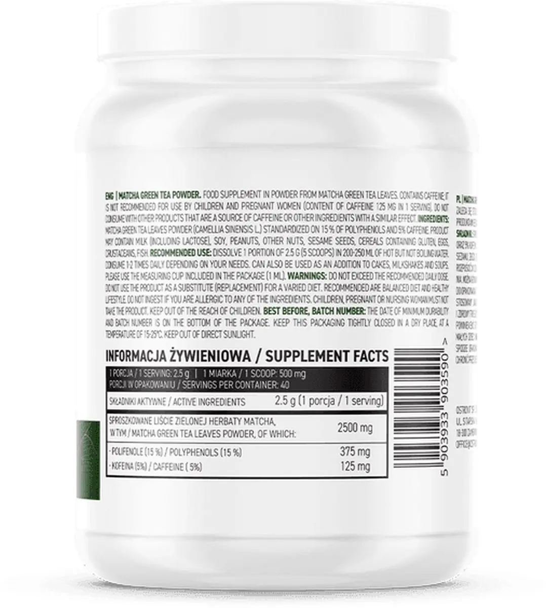 OstroVit Matcha Groene Thee Poeder 100g