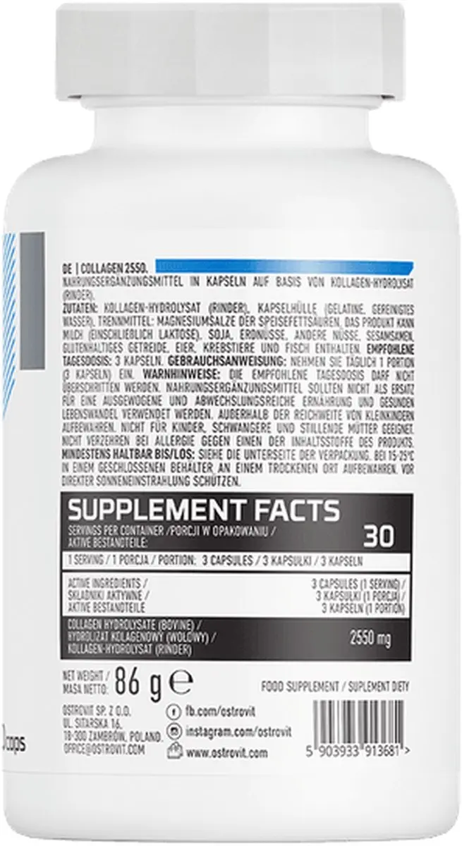 OstroVit Collageen 2550mg 90 Capsules