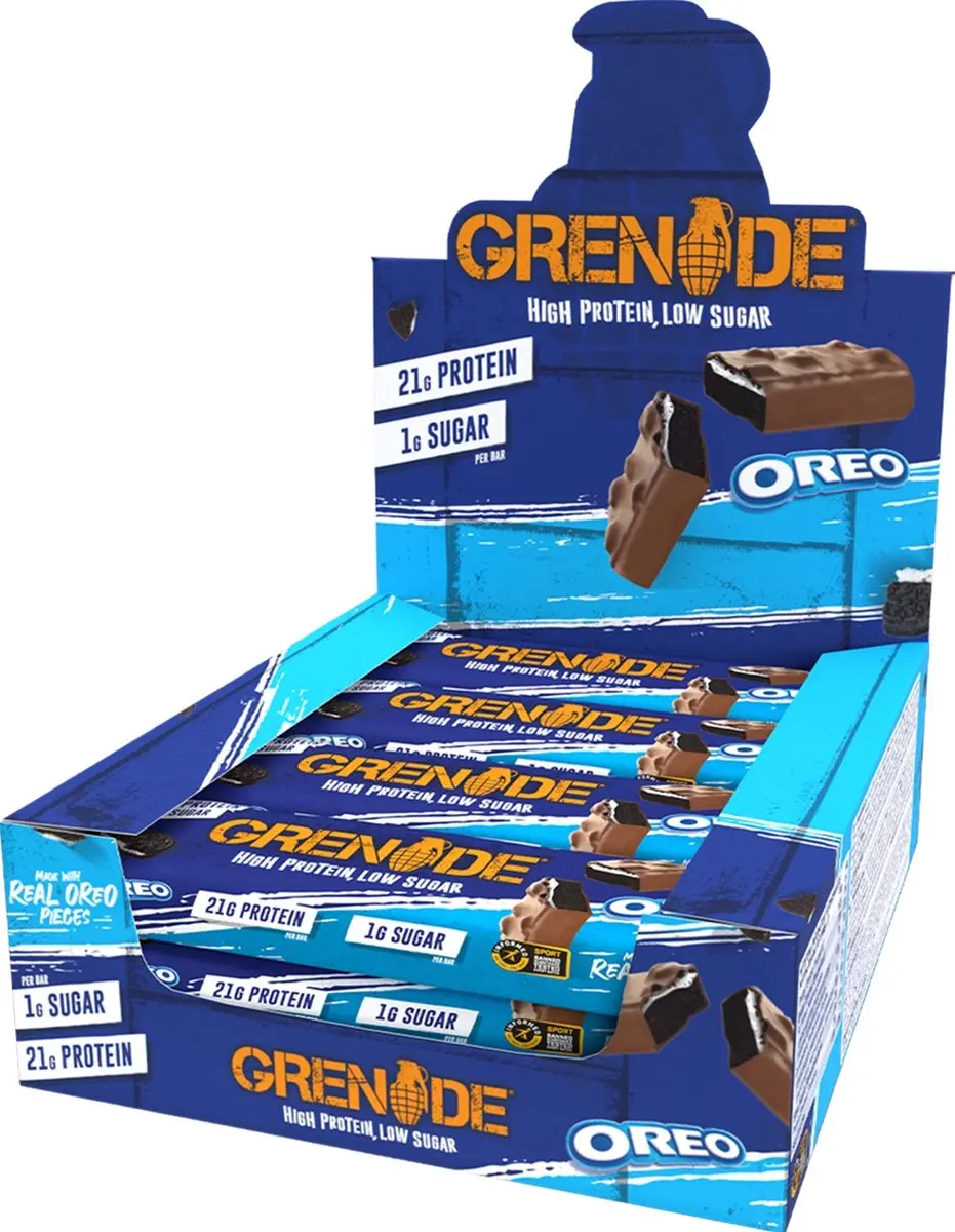 Grenade Eiwitreep Dark Choc Raspberry