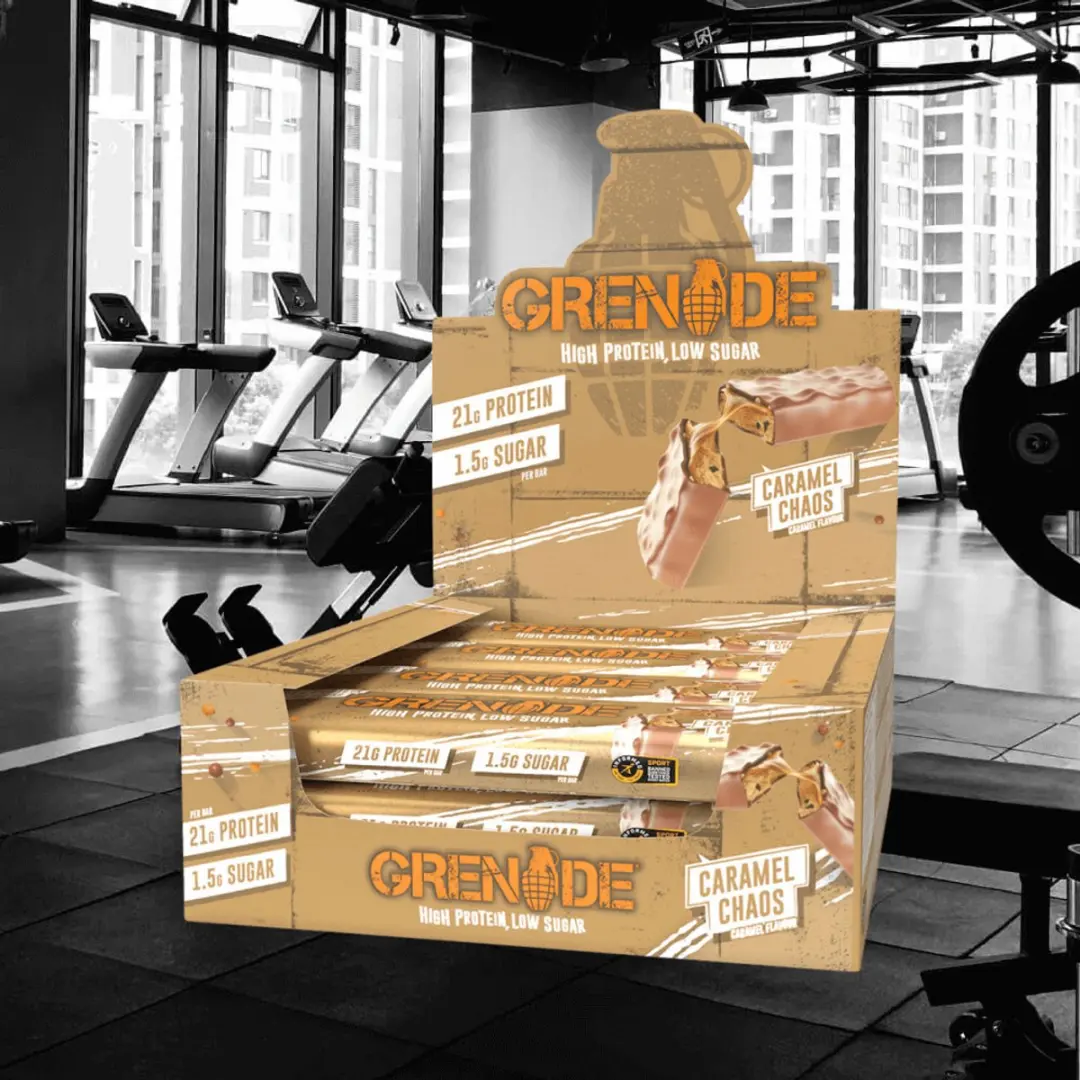 Grenade Caramel Chaos Eiwitreep - 22g Eiwit - 12 Stuks