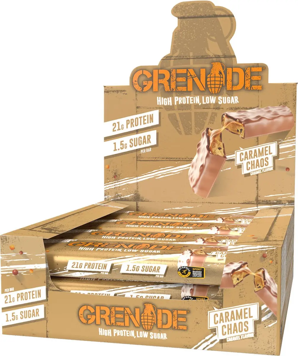 Grenade Caramel Chaos Eiwitreep
