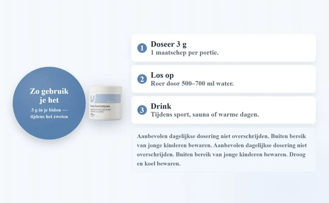 OstroVit Electrolytes Suikervrij Poeder 270g - Magnesium/Kalium/Natrium