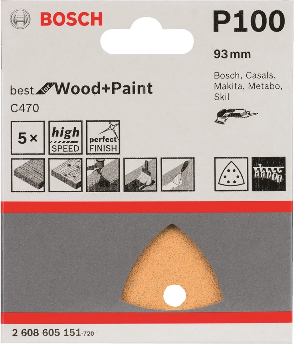 Bosch Fein Schuurpapier Korrel 100 - 5 Stuks