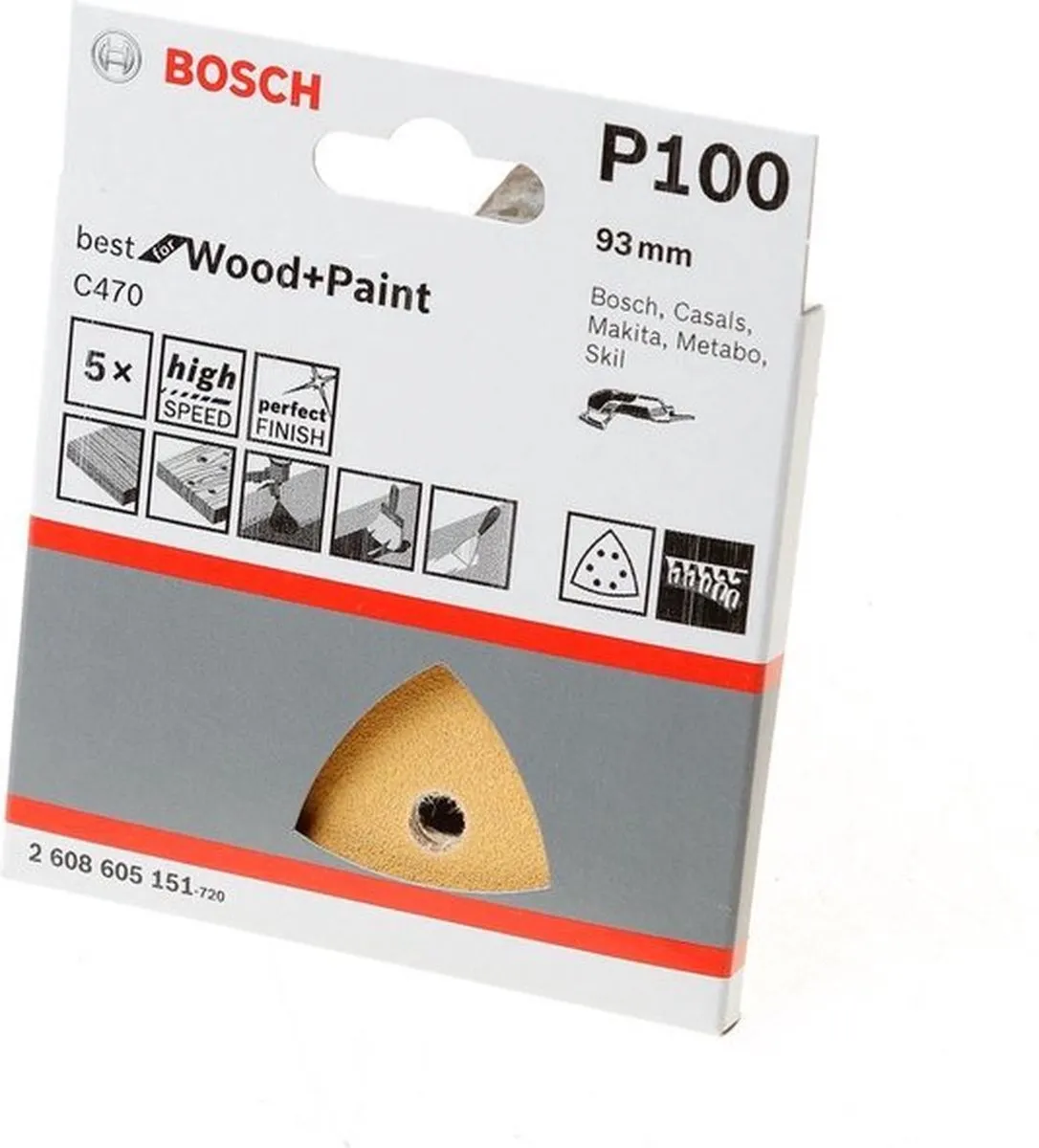 Bosch Fein Schuurpapier Korrel 100 - 5 Stuks