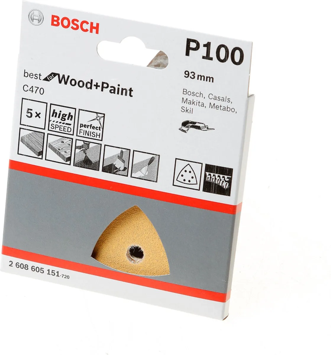 Bosch Fein Schuurpapier Korrel 100 - 5 Stuks - afbeelding 6 van 6