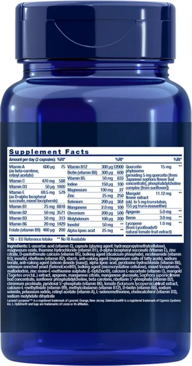 Life Extension Two-Per-Day Multivitamine 120 Capsules