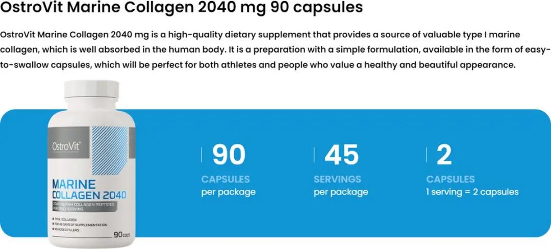 OstroVit Marine Collageen 2040mg - 90 Capsules