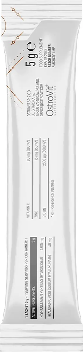 OstroVit Marine Collageen + Hyaluronzuur + Vitamine C 150g - 30 Porties