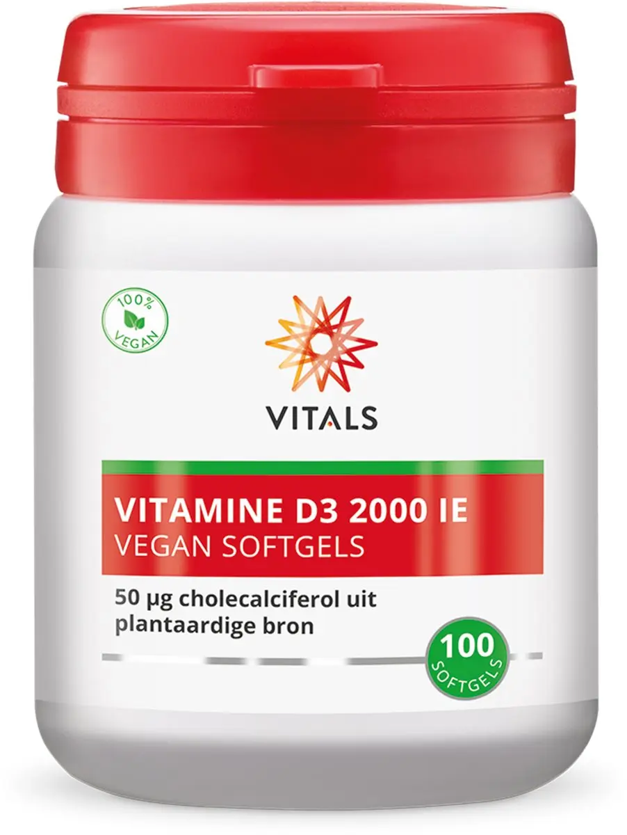 Vitals Vitamine D3 2000 IE 100 Vegan Softgels