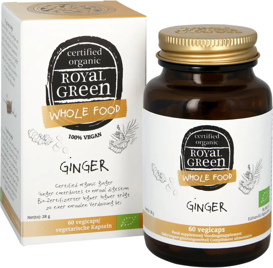 Royal Green Gember Biologisch 60 Vegacapsules
