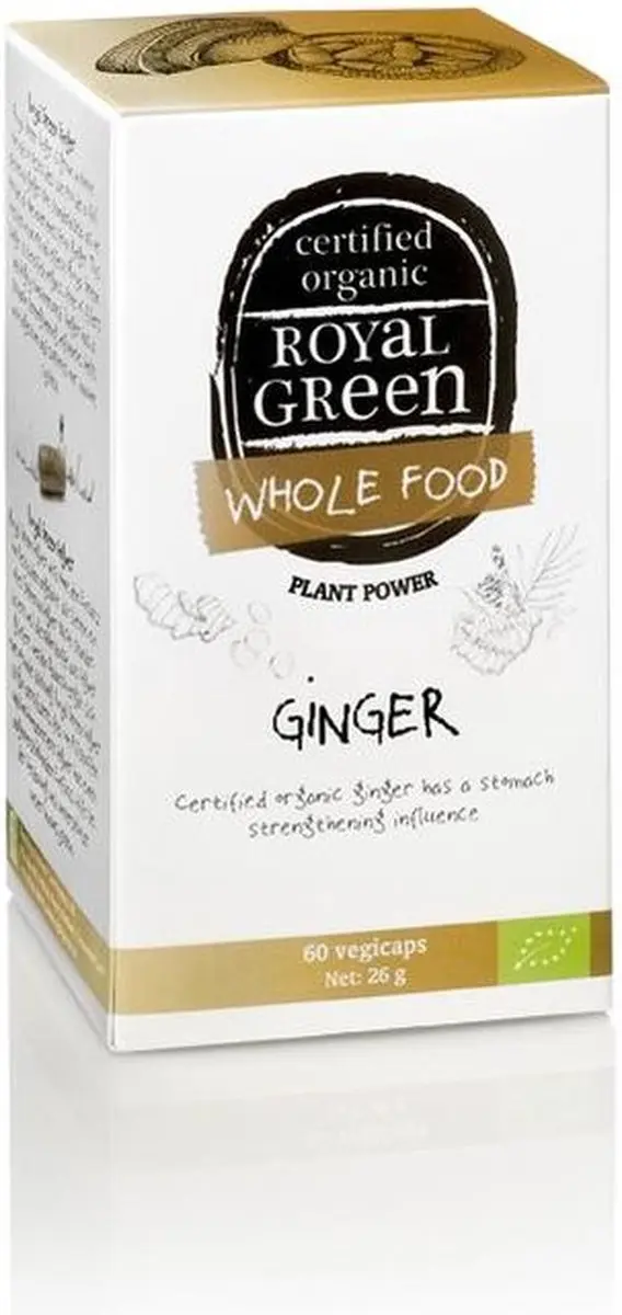 Royal Green Gember Biologisch 60 Vegacapsules