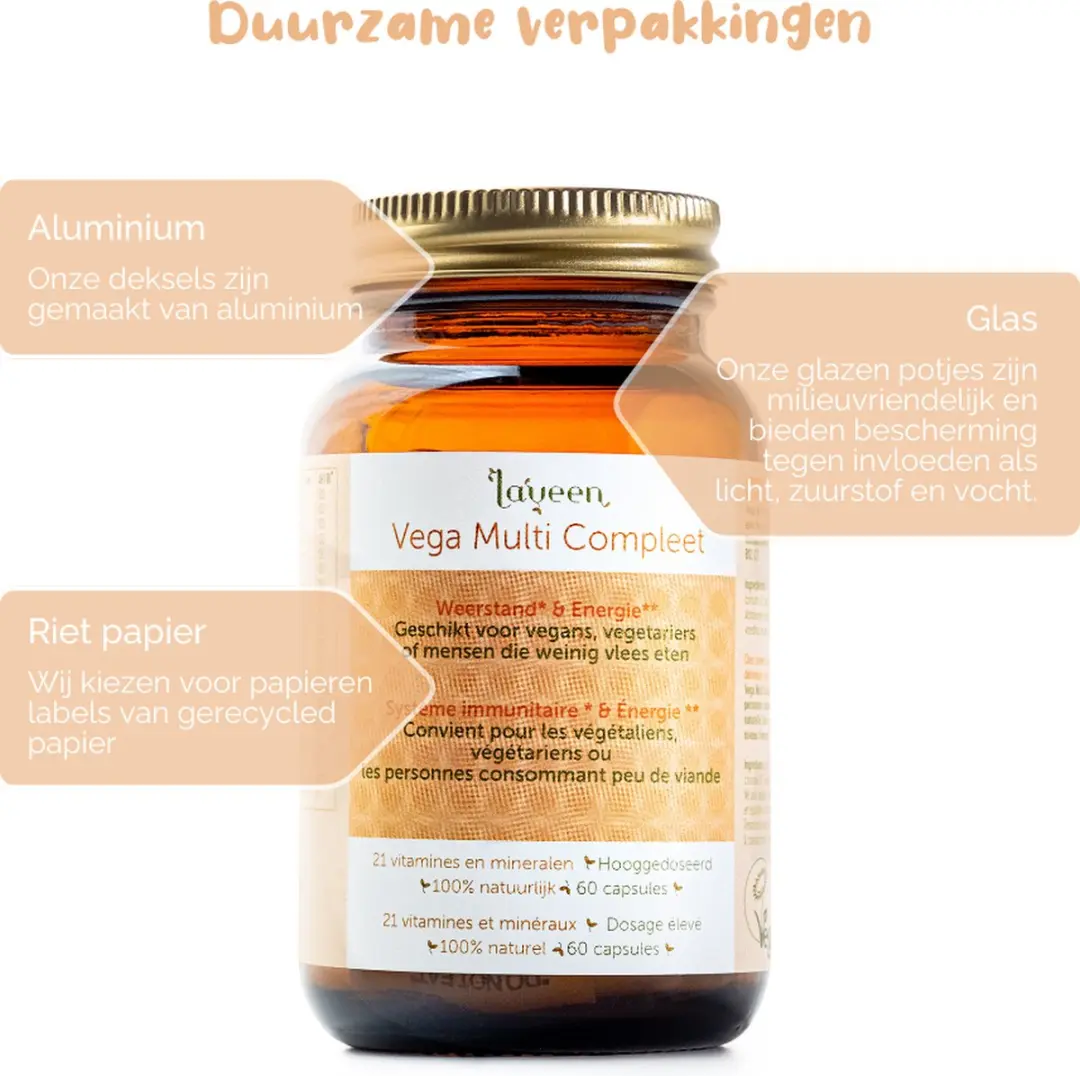 Laveen Vega Multi Compleet Multivitamine 60 Capsules - Vegan