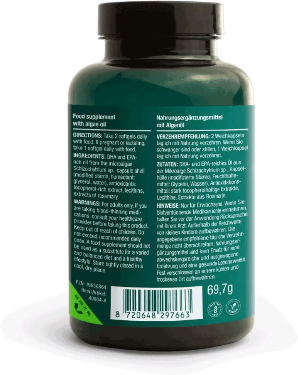 Vitalized Omega-3 Vegan 540mg EPA+360mg DHA - 60 Softgels