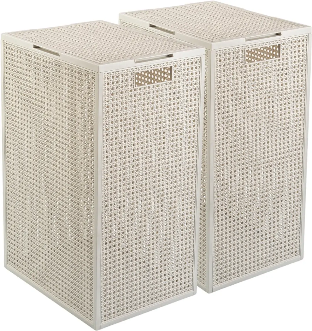 Curver Kaya Wasmand met deksel 60L - 2 Stuks - Wit