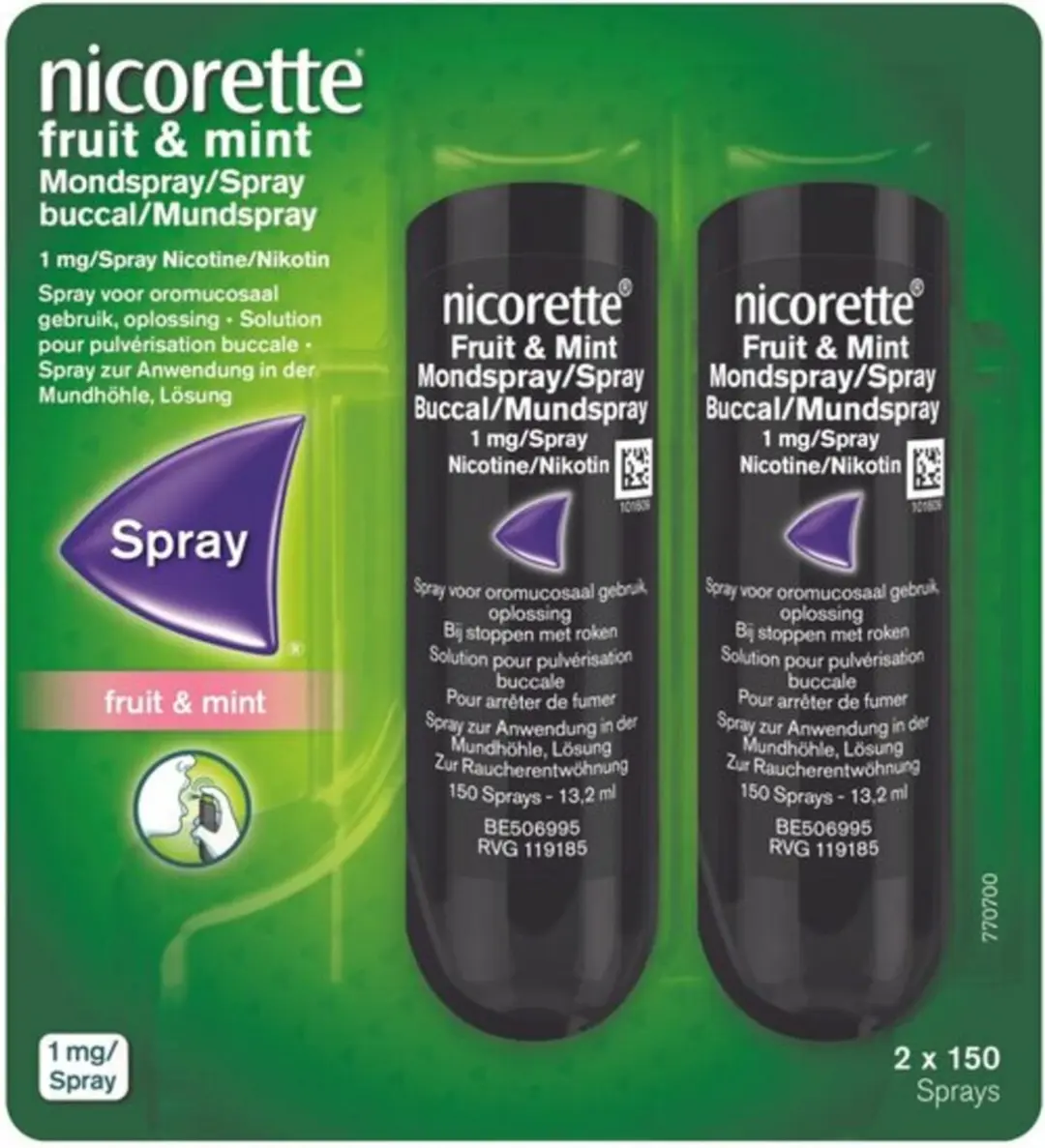 Nicorette Fruit & Mint Mondspray 4x1mg