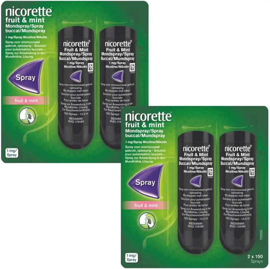 Nicorette Fruit & Mint Mondspray 4x1mg - 600 Sprays