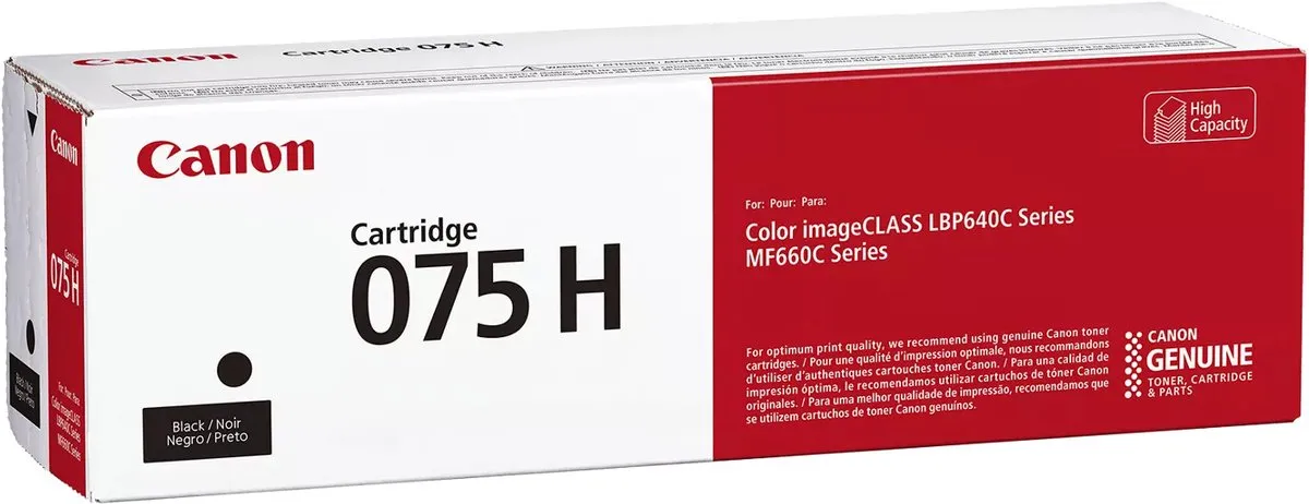 Canon 075H Tonercartridge - 3500 Pagina's - Zwart