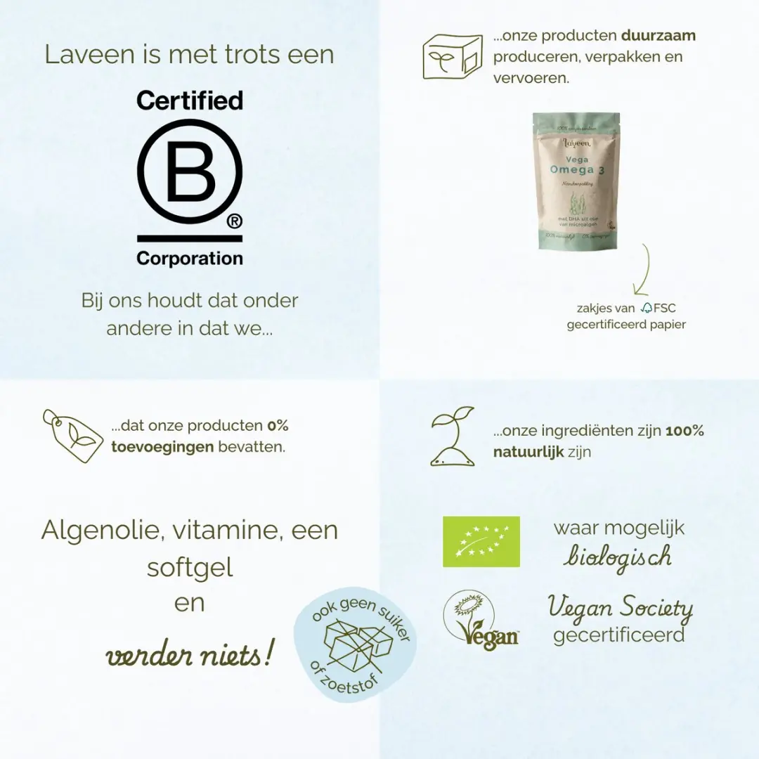 Laveen Vega Omega 3 Softgels 30 Stuks - Plantaardig