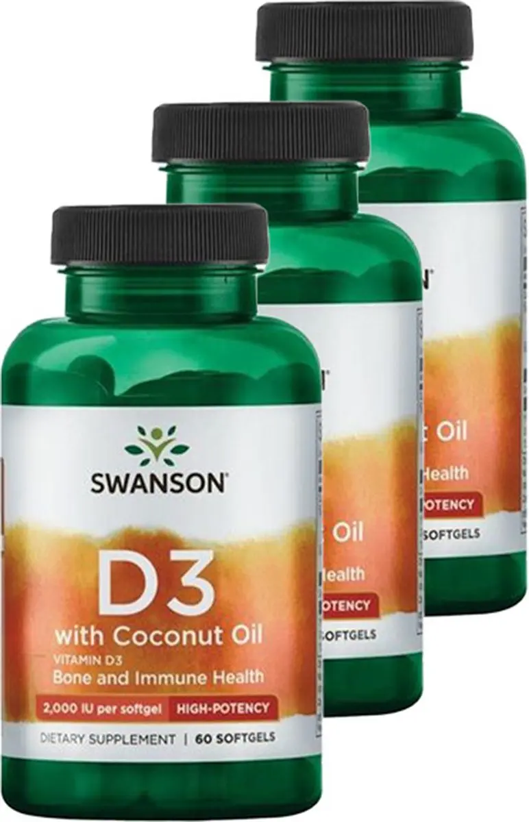 Swanson Vitamine D3 Kokosolie 2000IU