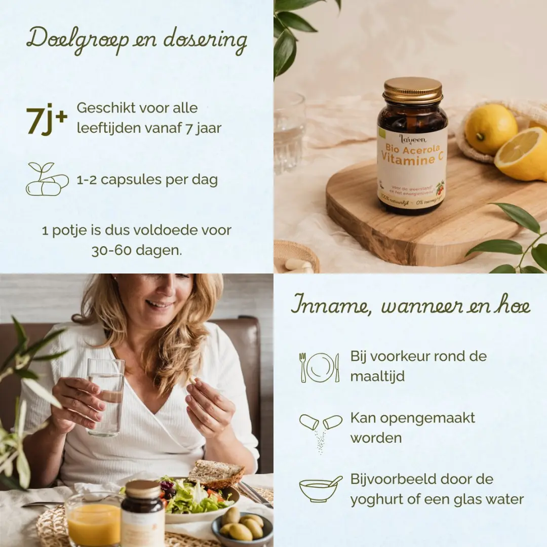 Laveen Vitamine C BIO Acerola 60 Vegan Capsules