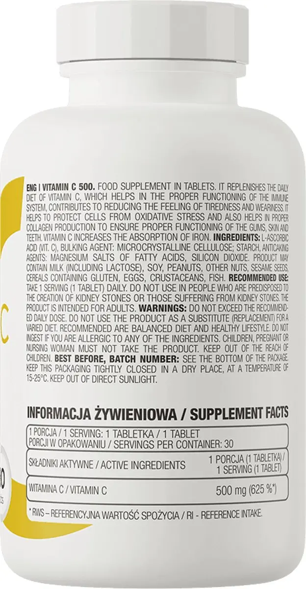 OstroVit Vitamine C 500mg - 30 tabletten