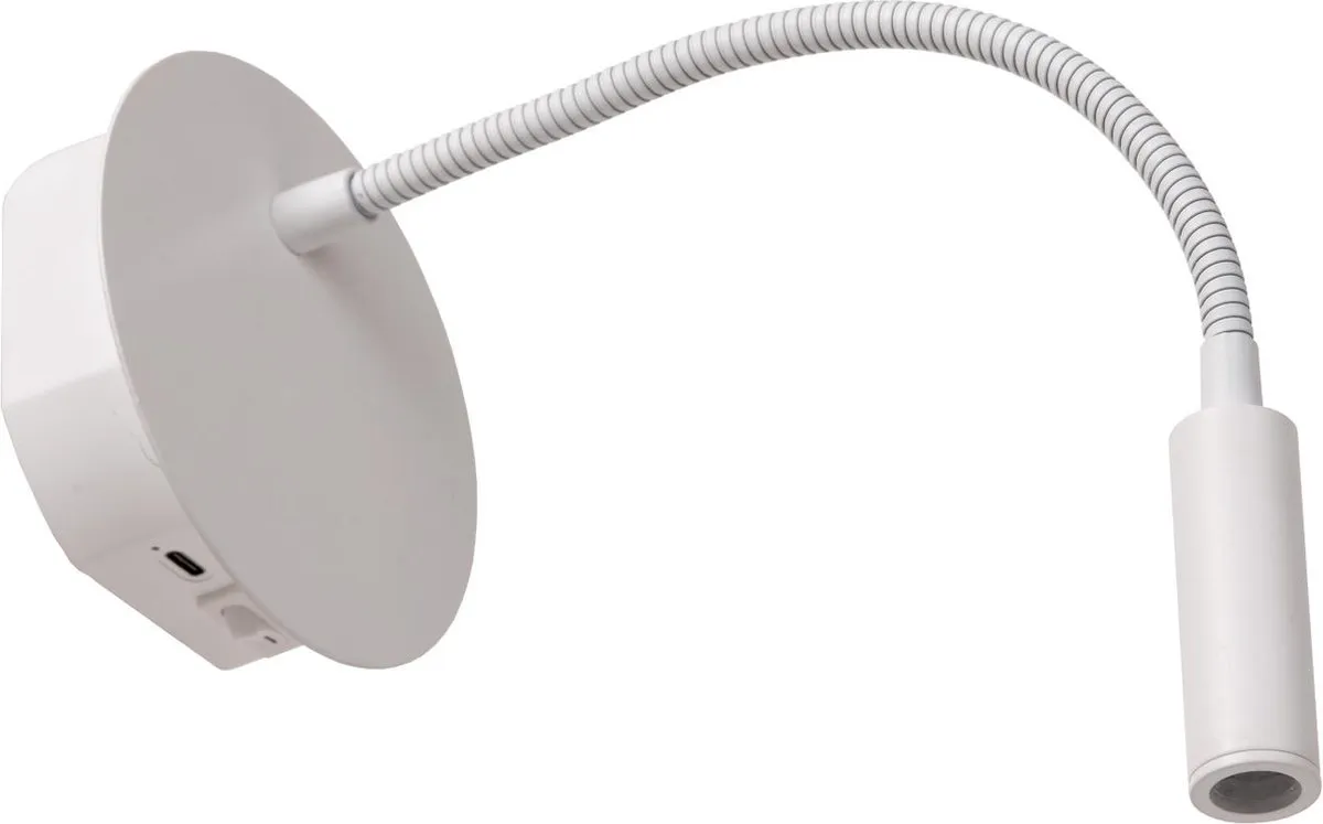 Lucide JOLIJN Oplaadbare Bedlamp - Ø11cm LED 3000K Magnetisch Wit