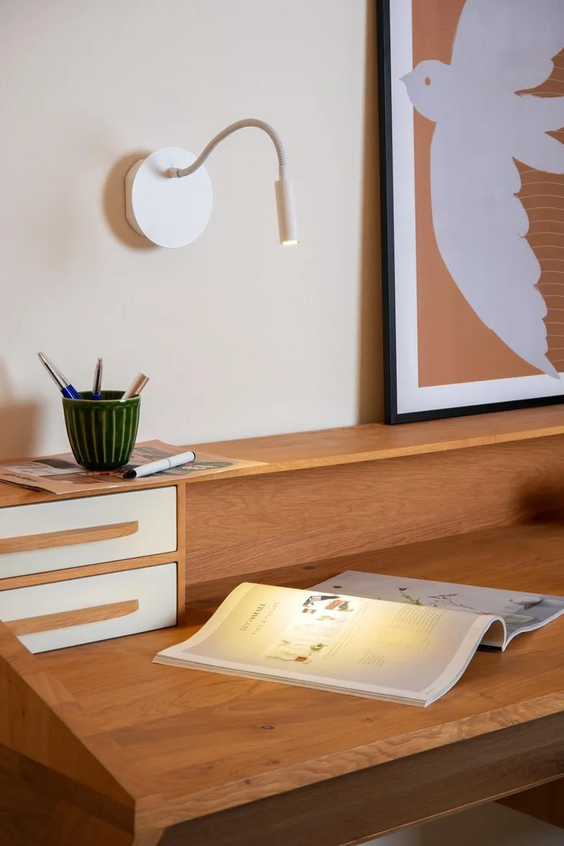 Lucide JOLIJN Oplaadbare Bedlamp - Ø11cm LED 3000K Magnetisch Wit