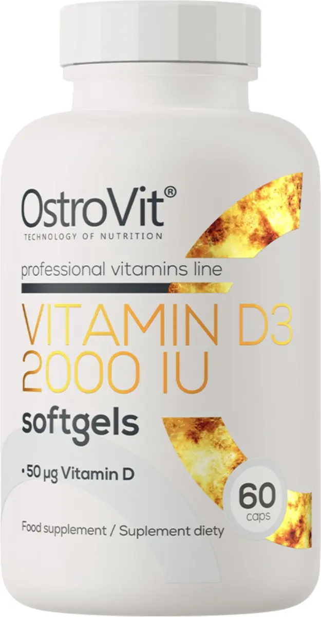 OstroVit Vitamine D3 2000 IU 60 Softgels