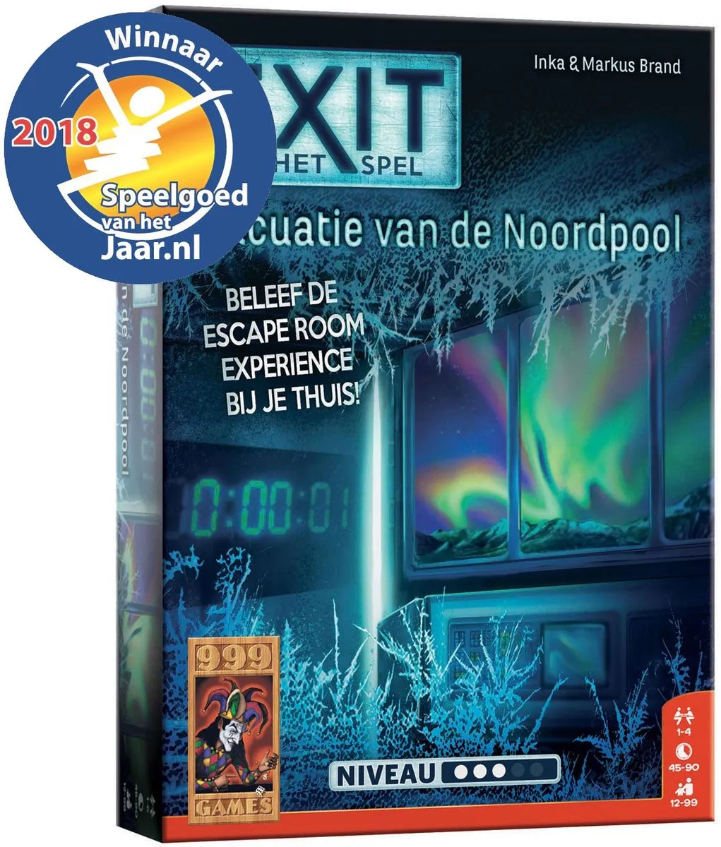 999 Games EXIT Evacuatie van de Noordpool - Breinbreker - 1-4 Spelers