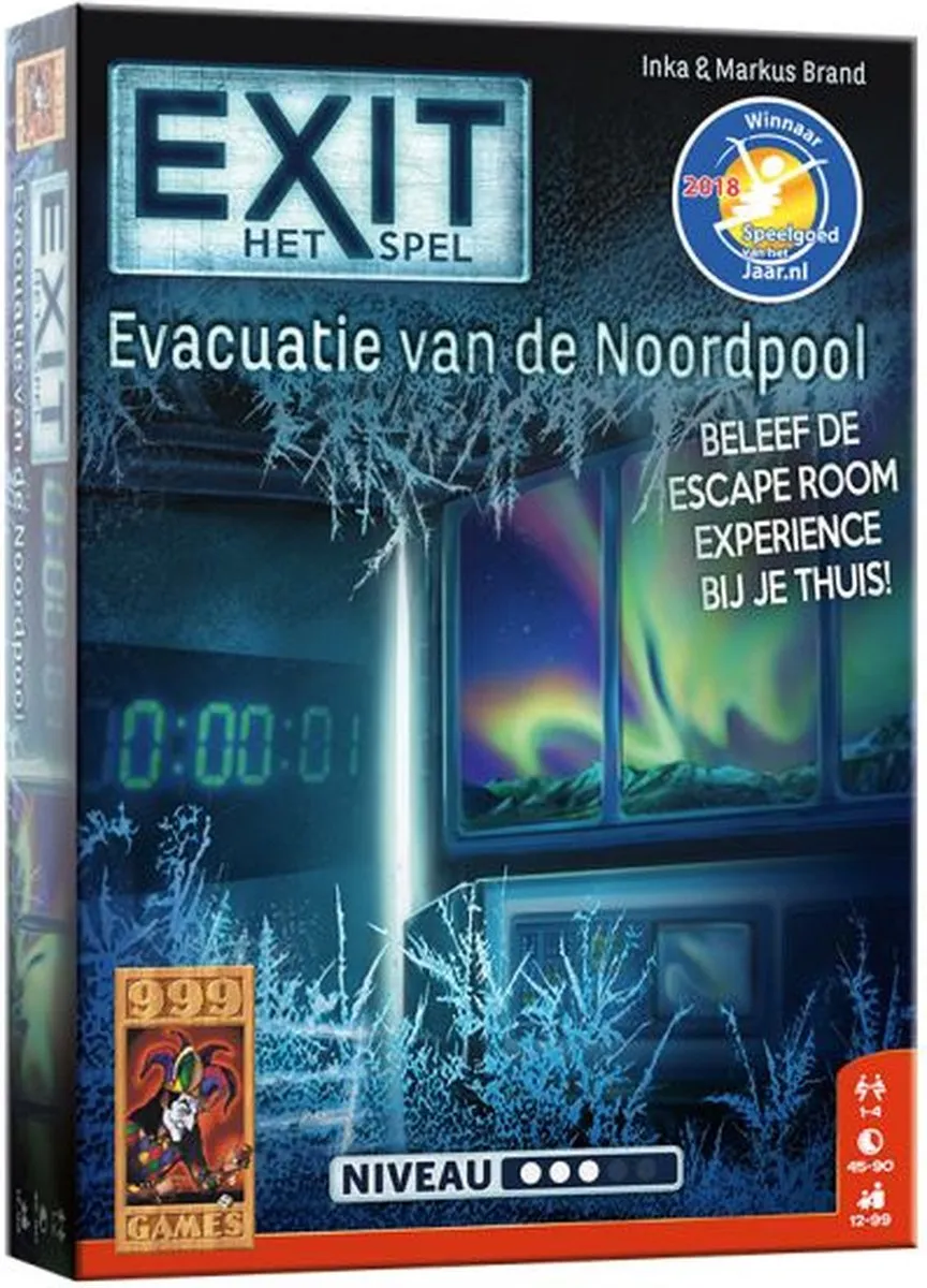 999 Games EXIT Evacuatie van de Noordpool - Breinbreker - 1-4 Spelers