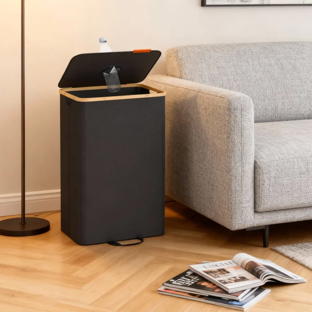 Songmics Flessencontainer 100L - Beige/Zwart