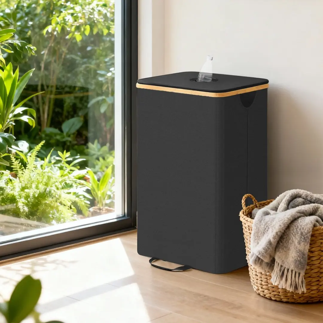 Songmics Flessencontainer 100L - Beige/Zwart