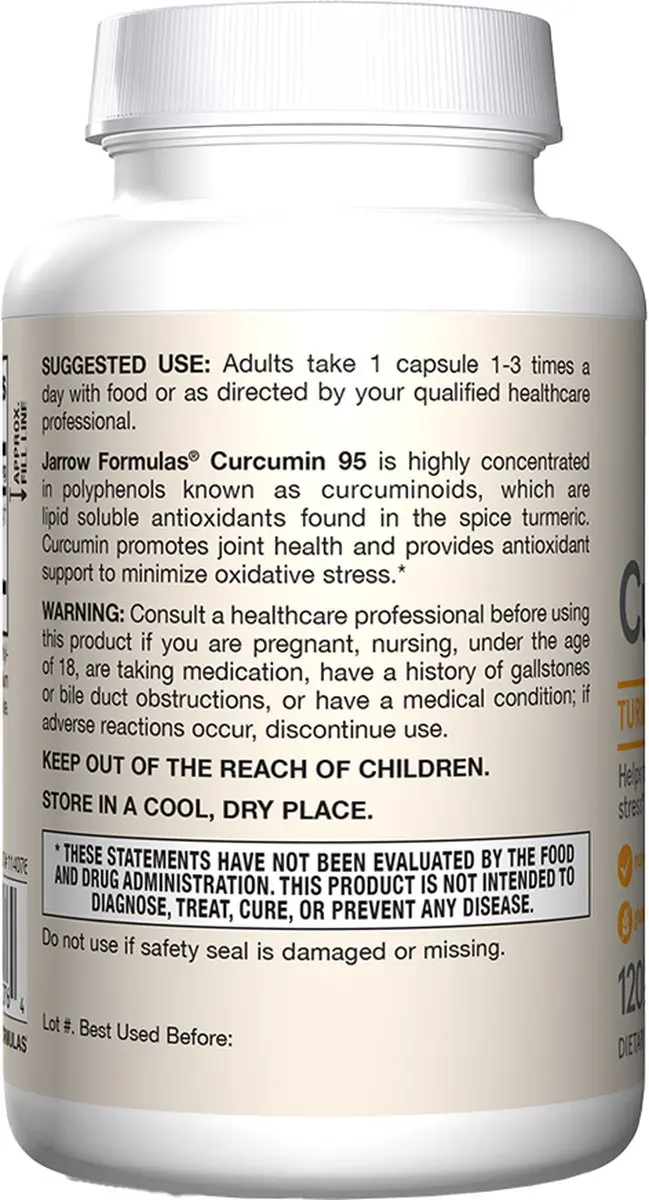 Jarrow Formulas Curcumin 95 120 Capsules