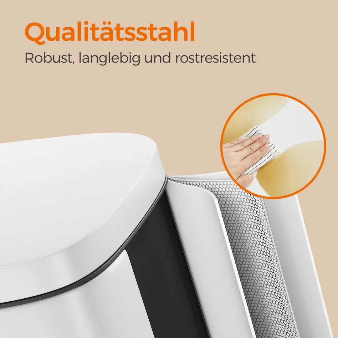 Songmics Keukenprullenbak 30L - Wit