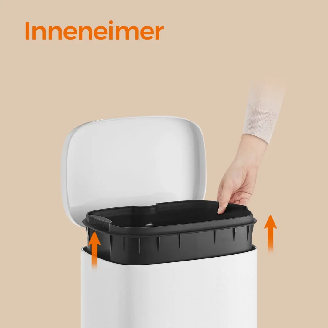 Songmics Keukenprullenbak 30L - Wit