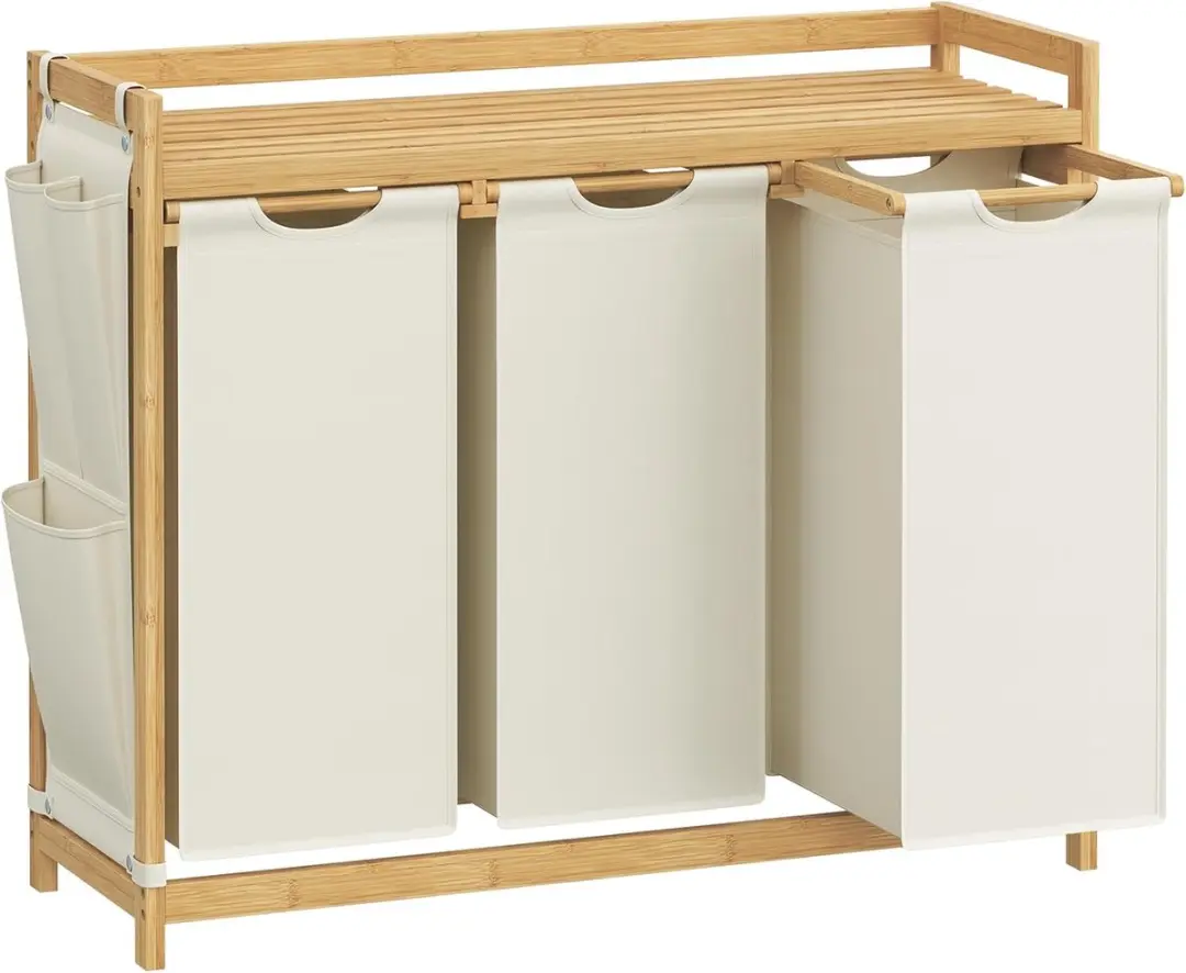 Songmics Wasmand 3 Compartimenten 150L